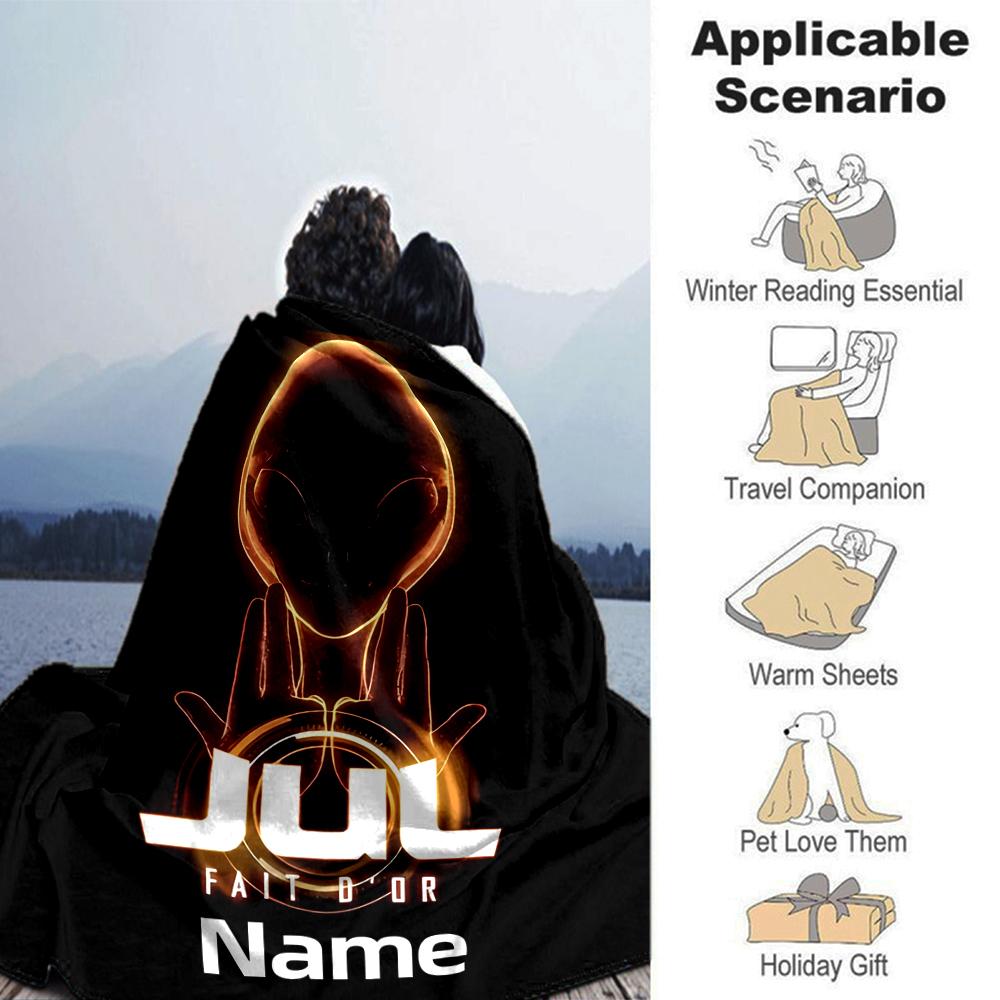 Customiz Name Personality Jul rapper Blanket Soft &Warm Sofa Office Bed Travel Lunch Break Blanket, Gift Suitable All Seasons