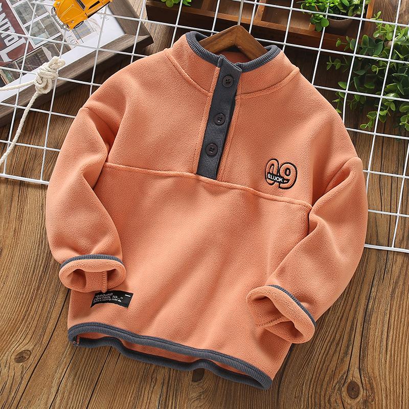 3-12 Years Teen Boys Sweatshirt Autumn Winter Warm Fleece Top Kids Tracksuit Fashion Long Sleeve Pullover Sweater Child Clothing
