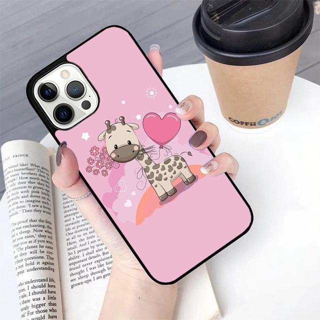 Cute Cartoon GirafPhone Case For Apple iPhone 17 Air Pro Max Plus Coque For iPhone 17 Air 14 15 16 13 12 Max Cover