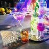 100pcs 12 Cm Disco Ball Fruit Fork Disposable Bamboo Skewers Decorative Food Picks  Dessert