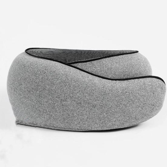 Yousheng Cestovní polštář za krk Přenosný polštář z paměťové pěny Design šneka Ergonomická krční podložka pro cestování letadlem vlakem Použití doma