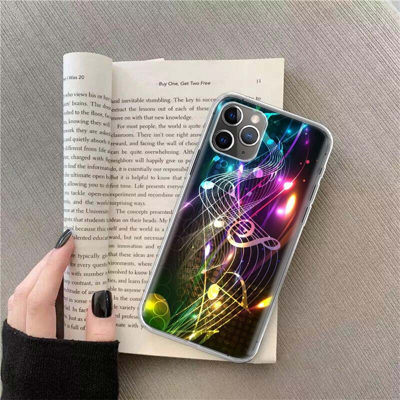 Emotional musical symbols Phone For Apple Iphone 12 13 Mini 15 Pro Max 11 Pro 14 Plus 16 Pro Max 16E Case Shell Cover Clear TPU
