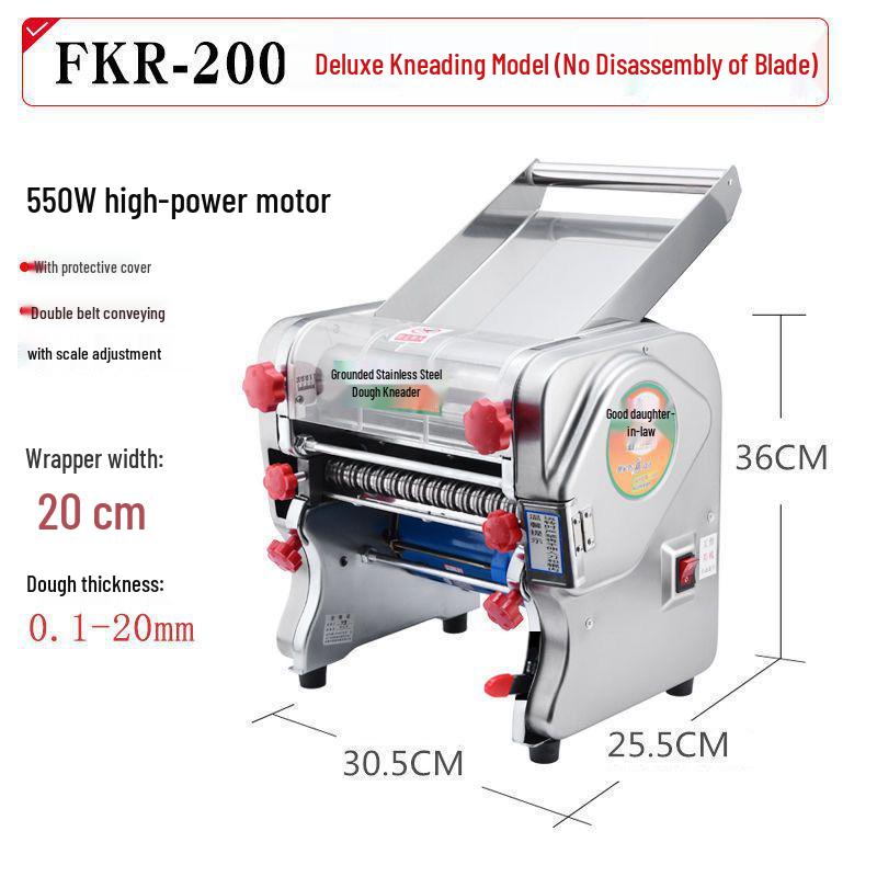 Junxi Electric Dough Roller: Stainless Steel Automatic Noodle Maker for Home and Commercial Use