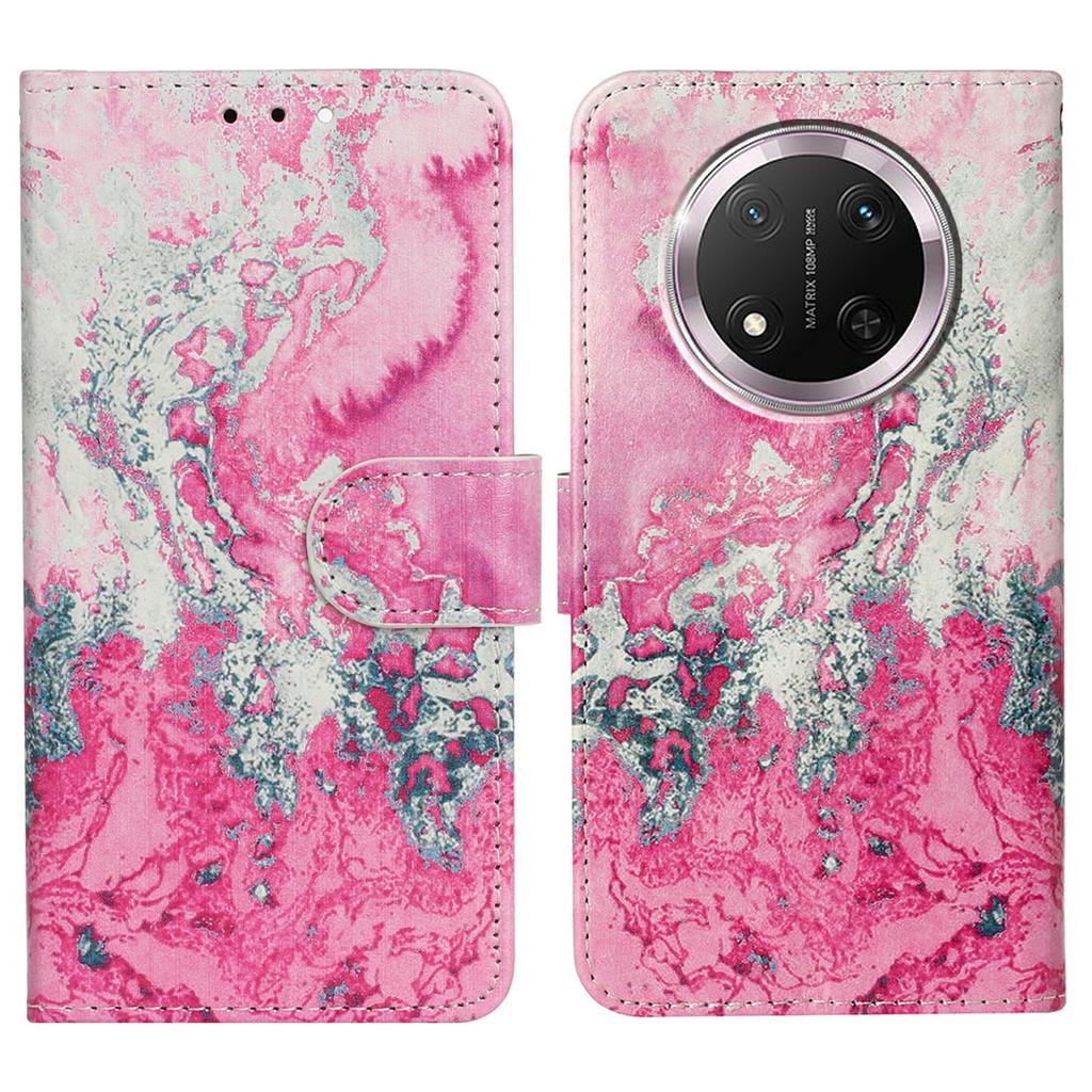 Stand Case for Honor X9c 5G/Magic7 Lite 5G/X60 Pro 5G Cover Marble Painted Leather Wallet Phone Shell