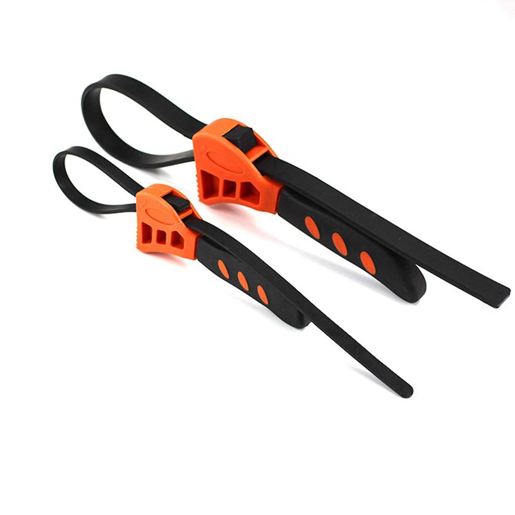SHUBIAO Rubber Belt Wrench, Multifunctional Rubber Belt Wrench Adjustable Spanner Bottle Opener Filter Wrench Car Repair Tool