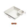 Square PP Snack & Dumpling Plates with Vinegar Dish