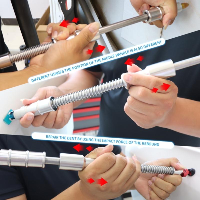 Detachable Car Dents Repair Tool Stainless Spring Loaded Hammer Universal Pit Remover Auto Body Dents Repair Puller