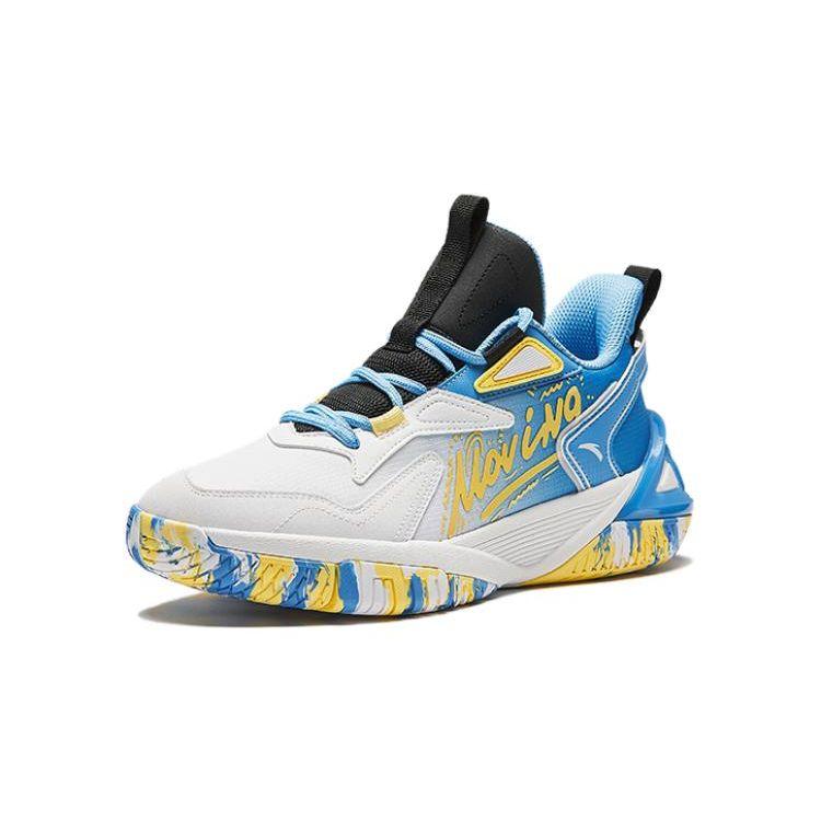 Anta Comfortable Versatile Non-Slip Durable Low-Top Kids Basketball Shoes Kids sneaker Blue White A312411104-1