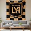 LA Football Club Tapestry Wall Hanging, MLS Soccer Badge, Wall Decor for Bedroom Living Room Dorm