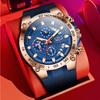 LIGE Luxury Military Men Watch Waterproof Luminous Date Sport Man Wristwatch Chronograph Silicone Strap Quartz Men's Watches+Box