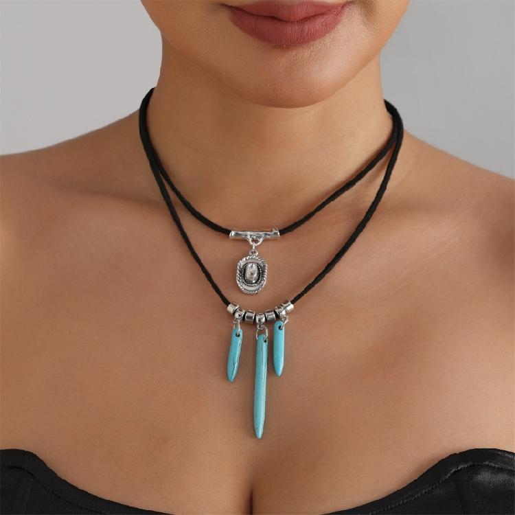 Cowboy Culture Themed Bohemian Necklace Adjustable Length Neckchain Clavicle Accessories For Versatile Styling