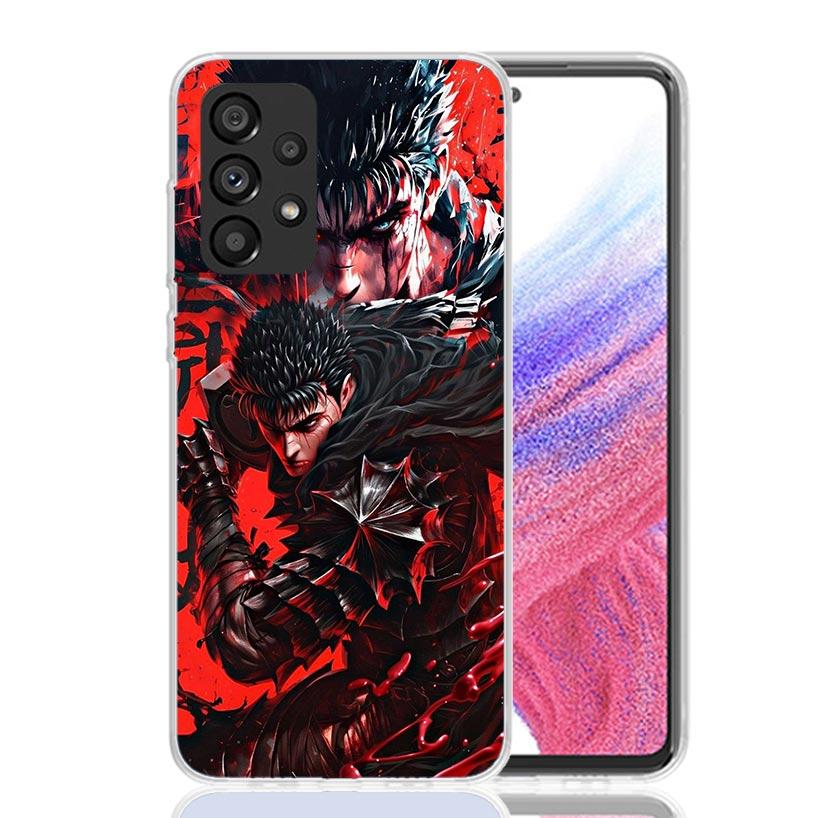 Black White G-Guts B-Berserks Phone Case For Samsung Galaxy A52 A32 A22 A12 A02S A50S A30S A51 A31 AA71 Note 20 Ultra 10 S10 Plu