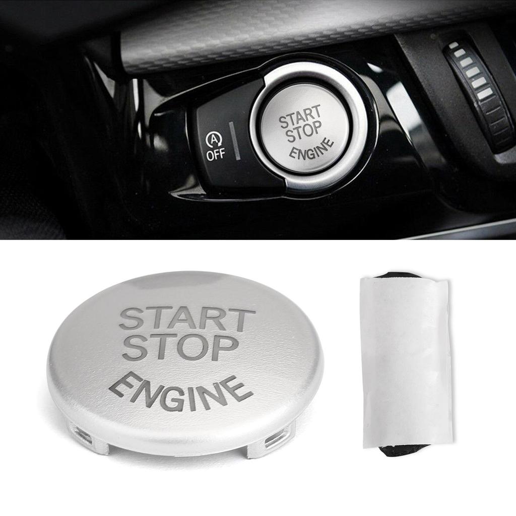 Silver Start Stop Engine Button Switch Cover For BMW E90 E60 E84 E83 E70 E71 E72