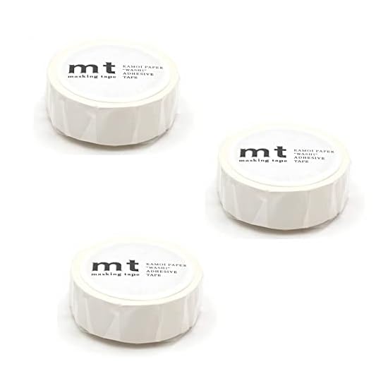 Kamoi Kakoshi Masking Tape Matte White MT01P208 [x 3 pieces] B073W22YBT