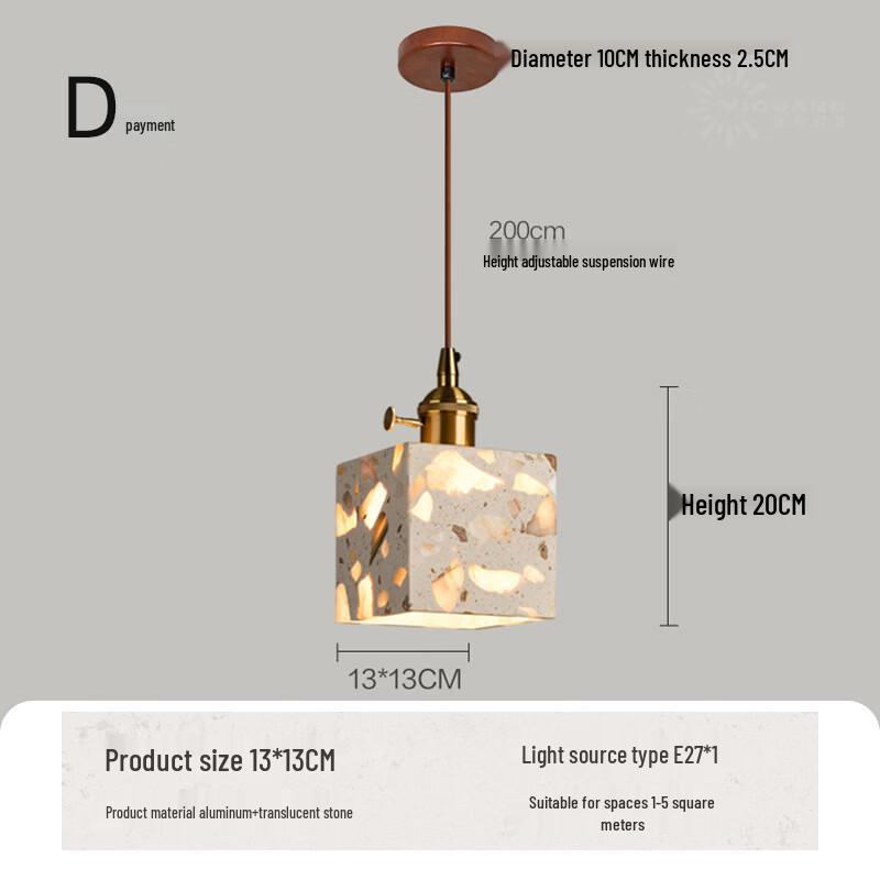 NuFeng Wabi-sabi Travertine Style Bedroom Lamp