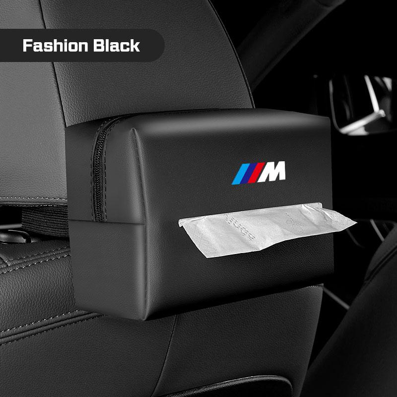 Car Tissue Bag For BMW 1 3 5 7 Series E38 E46 E60 E90 E87 G30 G20 G11 G70 X1X3X5 X6 X7 Seat Back Napkin Case Armrest Kleenex Box