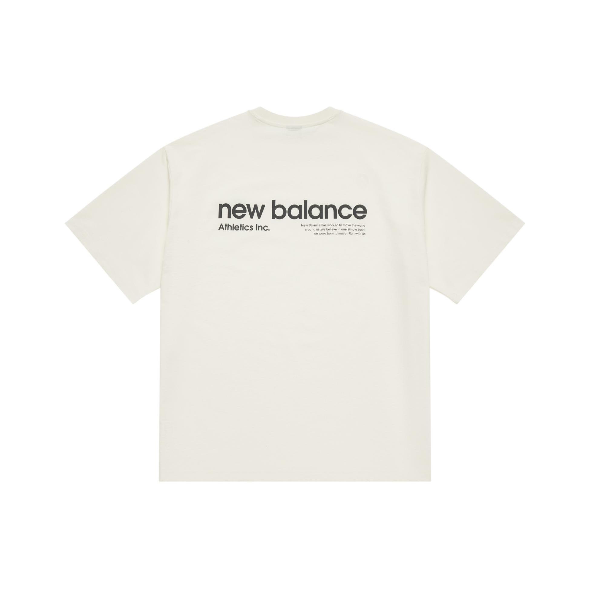 New Balance Linear Heritage Brushed Back Jersey Oversized T-Shirt Asia Sizing White Unisex AMT42335-CIC S