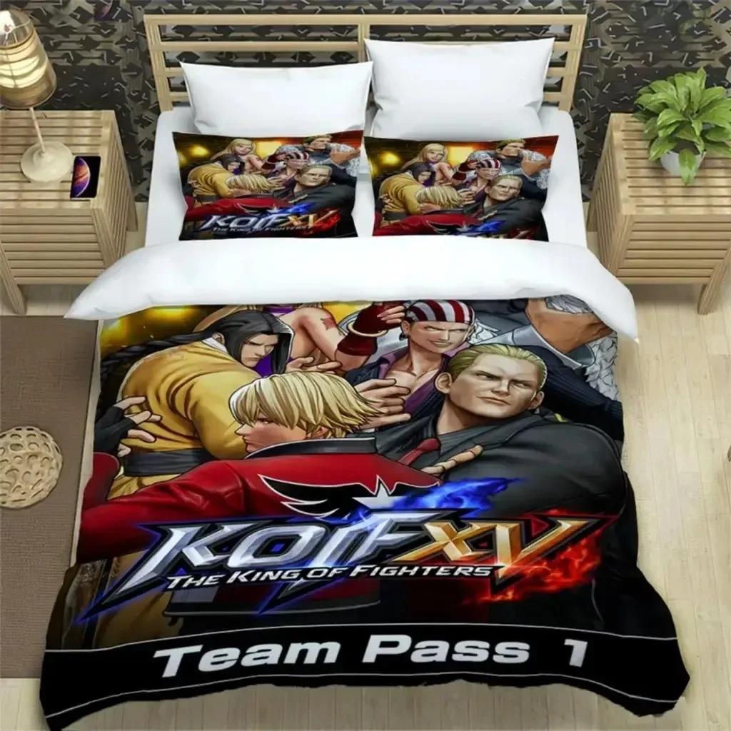 KOF Anime Art Print Bedding Set For Bedroom Soft Modern Bedspreads Comefortable Kids Duvet Cover Quilt Cover And Pillowcase