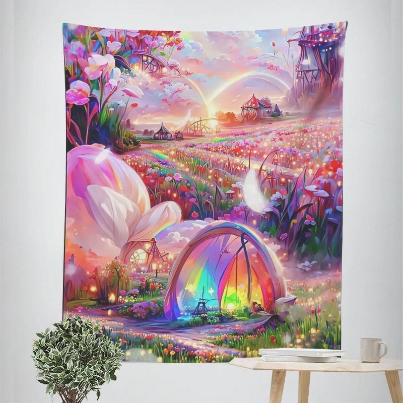 Декоративный гобелен «Сцена из усадьбы мечты» для домашнего декора — фото 18