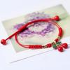 Set of 2 Adjustable Chain Bracelets Stylish Strawberry/Cherry Bracelets Eye Catching Hand Rope for Daily Wear Parties