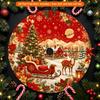 1pc Tree Skirt, Christmas Winter Scene with Reindeer, Christmas Home Decor: Large Round Tree Skirt, Tree Cover for Indoor And Outdoor Holiday Decorati
