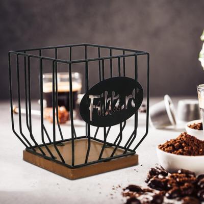 Ahşap Tabanlı Kahve Kapsülü Tutucu Kapsül Sepeti Saklama Düzenleyici Espresso