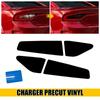 4x Car Tail Light Sticker Films Smoked Vinyl Rear PreCut Tint Overlay For Dodge Charger 2015 2016 2017 2018    2022