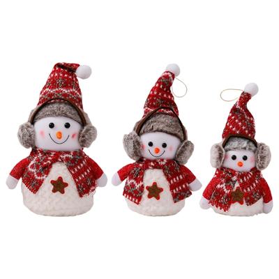 Festival Cotton Snowman Plush Toy Easy Assembly Christmas Decors For Living Room Bedroom Holiday Gift for Family