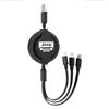 3 In 1 Fast Charger USB Data Cable Car Accessories For Jeep Grand Cherokee Wrangler JK Gladiator Compass Renegade Patriot Libert AKL1
