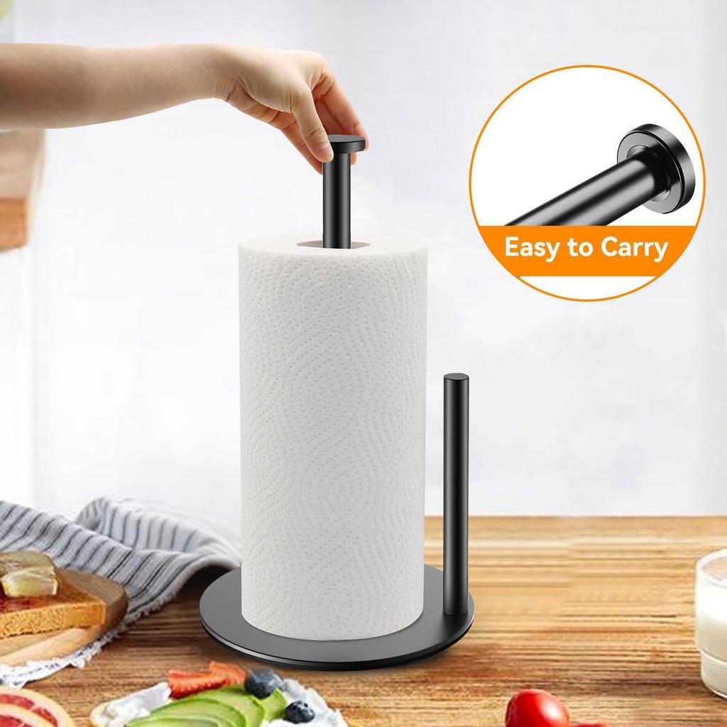 Stainless Steel Vertical Desktop Tissue and Toilet Paper Holder for Hotel Kitchen
