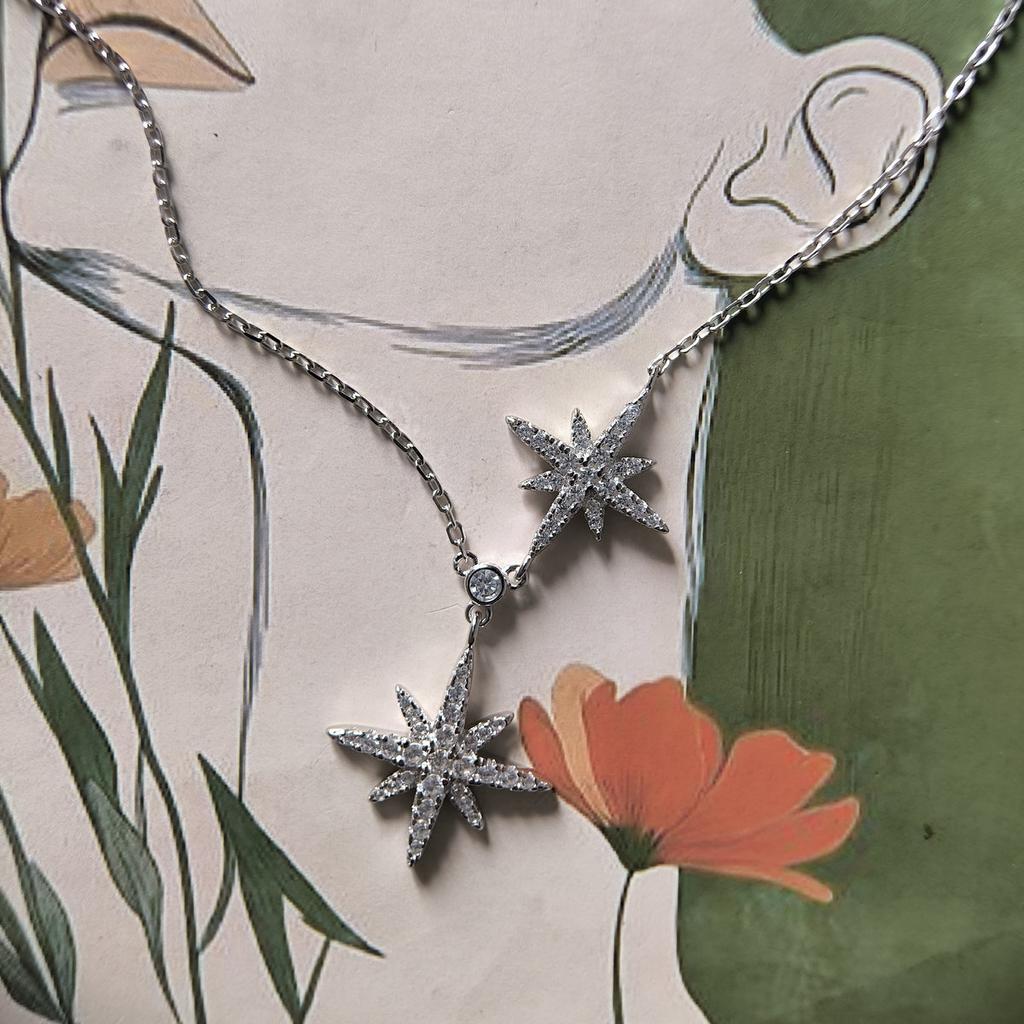 Silver Necklace with Cubic Zirconia, Item Weight 4.24 G (2209195)