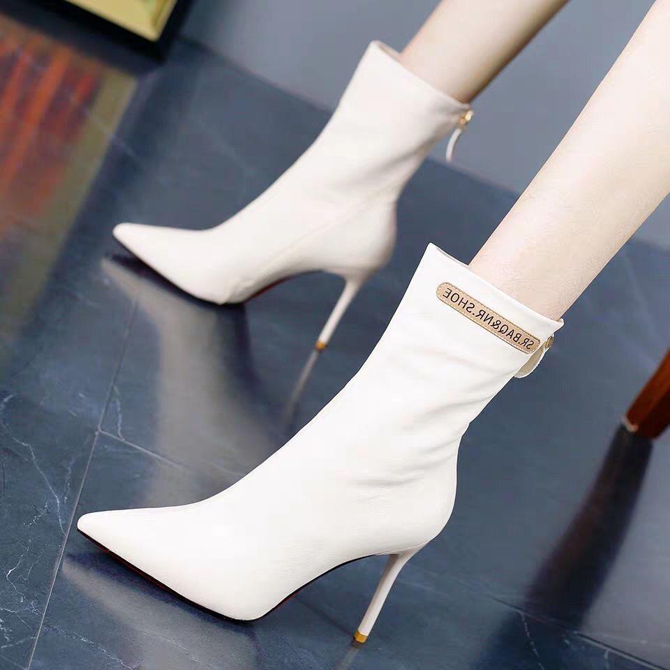 Women's Slim Stiletto Heeled Ankle Boots for Skirts - 2025 Spring/Autumn Fashion