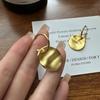 Jewelry New Coin Hoop Earrings 925 Sterling Silver Gold Plated Drop Earrings for Women