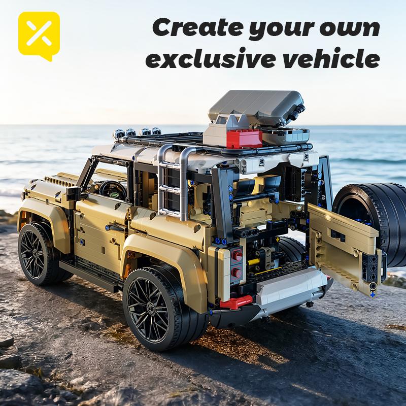 1:8 Multi-Model Building Blocks Car Off-Road/Racing/Truck Educational Bricks Parent-Child Interactive Toy Kid Adult Assemble Set