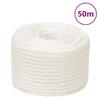 153072 vidaXL Work Rope White 24 Mm 50 M Polypropylene