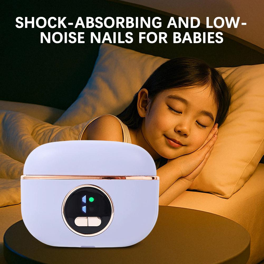 Silents Electric Nail Trimmer Safe Gentle Nail Care Grinder Anti-Pinch Technology Safe Nail File Baby Grooming Manicure Care