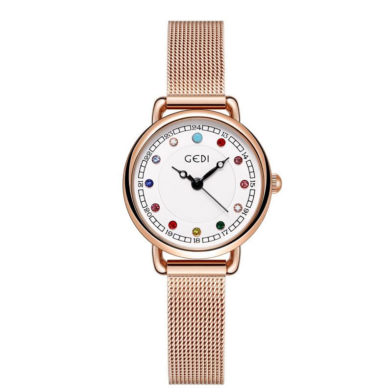 Gadi Birthstone Ladies Watch With Waterproof Quartz Movement For Elegant Women