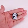 Music-Loving Ghost Cartoon Brooch - Metal Badge for Clothes or Backpack