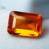 10.14 Carat Natural Real Sapphire Orange Emerald Shape   Loose Gemstone