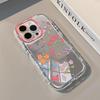 Clear Floral Mirror Phone Case for iPhone 13/14/16Pro/17/15ProMax