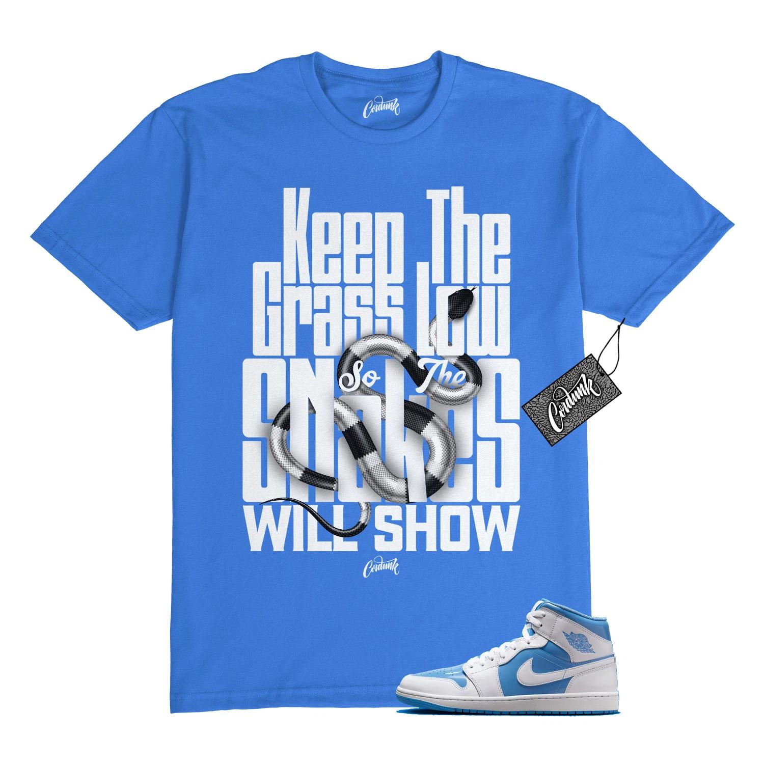 1 Mid Legend Blue White T Shirt to Match GRASS 4XL