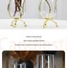 Modern Gold Metal Glass Vase for Dining Table or TV Cabinet
