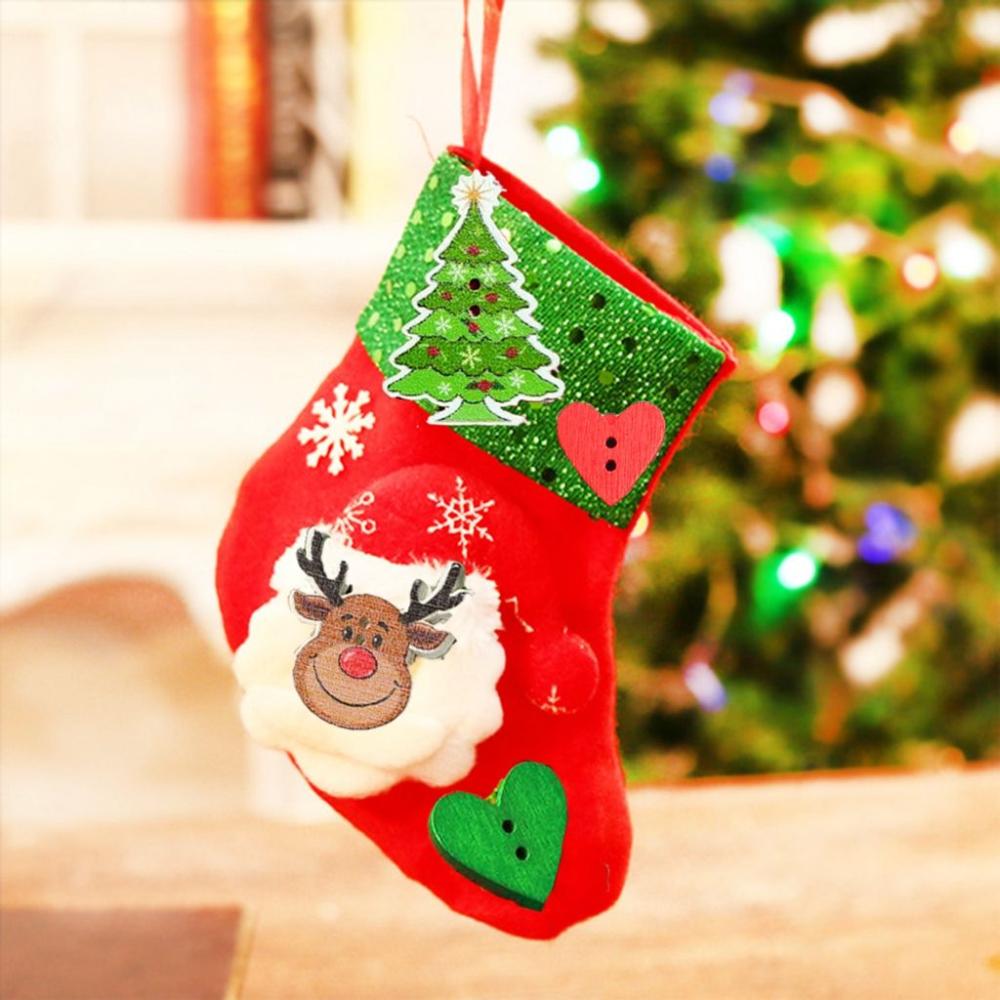 Wooden Cute Christmas Pendant Christmas Decoration Colored Buttons Craft Buttons Sewing Button