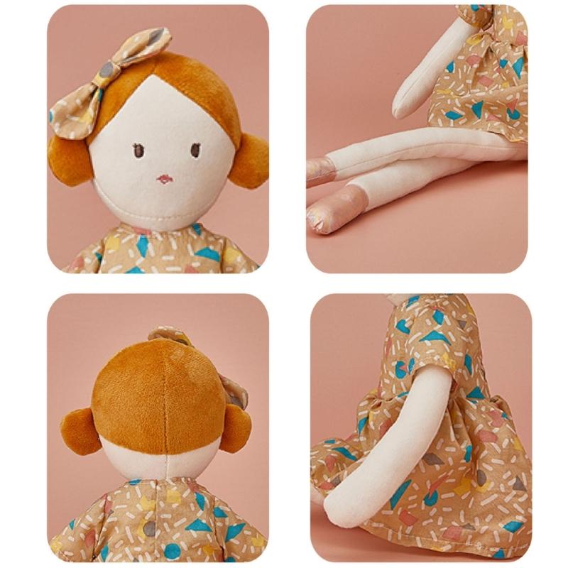 Soft Stuffed Plush Baby Girl Dolls with Floppy Arms and Legs Children Sleeping and Playing Toy Home Decoration Kids Gift