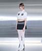 Mucent Stride Setup Check Color Block Mini Skirt