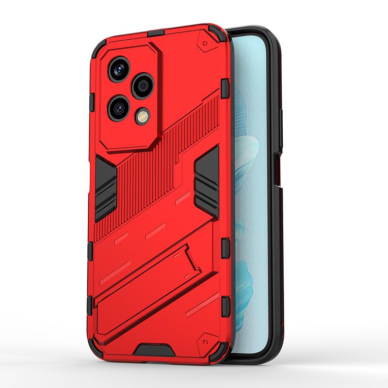 

Luxury Solid Color Armor Soft TPU+Hard PC Holder Shockproof Phone Case For Honor 200 Pro 90 70 50 100 Pro Lite Bumper Back Cover For Magic5Lite