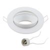 Rund GU10 Infälld Downlight Ersättningssats Svart MR16 Sockel Monterings Takspotlight Ram GU5.3 Lampa Sockelhållare