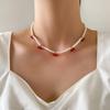 Dolce Moda Collana con Perle Finte e Ciliegie a Perline Catena Clavicola per Donne Squisita Gioielleria da Matrimonio Sposa Accessori Regali