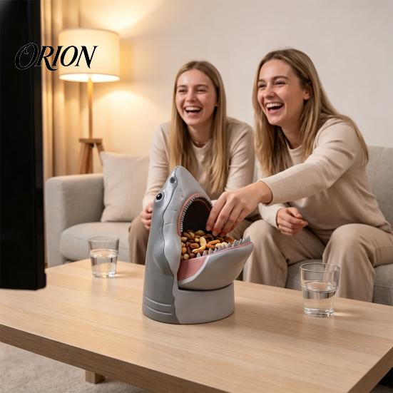 Snack-Aufbewahrungsbehälter Haifischschale Schreibtisch-Organizer, Kopfschmuck Süßigkeiten-Themenbox Schachtel, Desktop-Dekorationshalter für Zuhause Büro