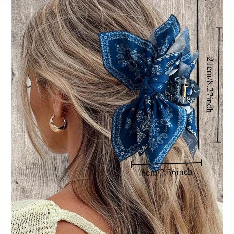 1pc new double-sided cashew flower love grabbing clip butterfly knot hair clip summer vacation shark clip fashion